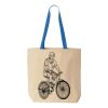 Natural Tote with Contrast-Color Handles Thumbnail