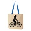 Natural Tote with Contrast-Color Handles Thumbnail