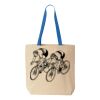 Natural Tote with Contrast-Color Handles Thumbnail