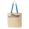Natural Tote with Contrast-Color Handles Thumbnail