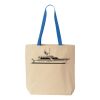 Natural Tote with Contrast-Color Handles Thumbnail