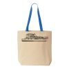 Natural Tote with Contrast-Color Handles Thumbnail