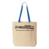 Natural Tote with Contrast-Color Handles Thumbnail