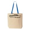Natural Tote with Contrast-Color Handles Thumbnail