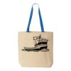 Natural Tote with Contrast-Color Handles Thumbnail