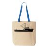 Natural Tote with Contrast-Color Handles Thumbnail