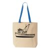 Natural Tote with Contrast-Color Handles Thumbnail