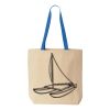 Natural Tote with Contrast-Color Handles Thumbnail