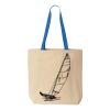 Natural Tote with Contrast-Color Handles Thumbnail