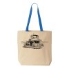 Natural Tote with Contrast-Color Handles Thumbnail