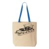 Natural Tote with Contrast-Color Handles Thumbnail