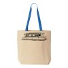 Natural Tote with Contrast-Color Handles Thumbnail