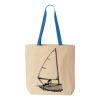 Natural Tote with Contrast-Color Handles Thumbnail