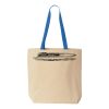 Natural Tote with Contrast-Color Handles Thumbnail