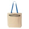 Natural Tote with Contrast-Color Handles Thumbnail