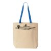 Natural Tote with Contrast-Color Handles Thumbnail