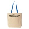 Natural Tote with Contrast-Color Handles Thumbnail