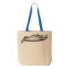 Natural Tote with Contrast-Color Handles Thumbnail