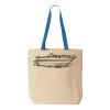 Natural Tote with Contrast-Color Handles Thumbnail