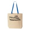 Natural Tote with Contrast-Color Handles Thumbnail