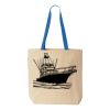 Natural Tote with Contrast-Color Handles Thumbnail
