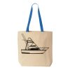 Natural Tote with Contrast-Color Handles Thumbnail