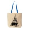 Natural Tote with Contrast-Color Handles Thumbnail