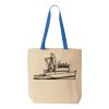 Natural Tote with Contrast-Color Handles Thumbnail