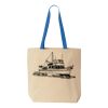 Natural Tote with Contrast-Color Handles Thumbnail