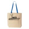Natural Tote with Contrast-Color Handles Thumbnail