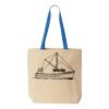Natural Tote with Contrast-Color Handles Thumbnail