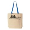 Natural Tote with Contrast-Color Handles Thumbnail