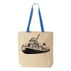 Natural Tote with Contrast-Color Handles Thumbnail