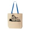 Natural Tote with Contrast-Color Handles Thumbnail