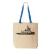 Natural Tote with Contrast-Color Handles Thumbnail