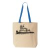 Natural Tote with Contrast-Color Handles Thumbnail