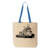 Natural Tote with Contrast-Color Handles Thumbnail