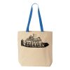 Natural Tote with Contrast-Color Handles Thumbnail