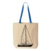 Natural Tote with Contrast-Color Handles Thumbnail