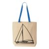 Natural Tote with Contrast-Color Handles Thumbnail