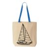 Natural Tote with Contrast-Color Handles Thumbnail