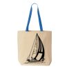 Natural Tote with Contrast-Color Handles Thumbnail
