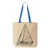 Natural Tote with Contrast-Color Handles Thumbnail