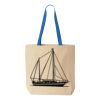 Natural Tote with Contrast-Color Handles Thumbnail