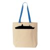 Natural Tote with Contrast-Color Handles Thumbnail