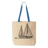 Natural Tote with Contrast-Color Handles Thumbnail
