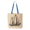 Natural Tote with Contrast-Color Handles Thumbnail