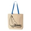 Natural Tote with Contrast-Color Handles Thumbnail