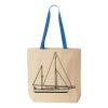 Natural Tote with Contrast-Color Handles Thumbnail
