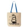 Natural Tote with Contrast-Color Handles Thumbnail